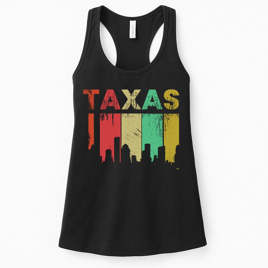 Texas Retro Drip Logo Womens Tank Top