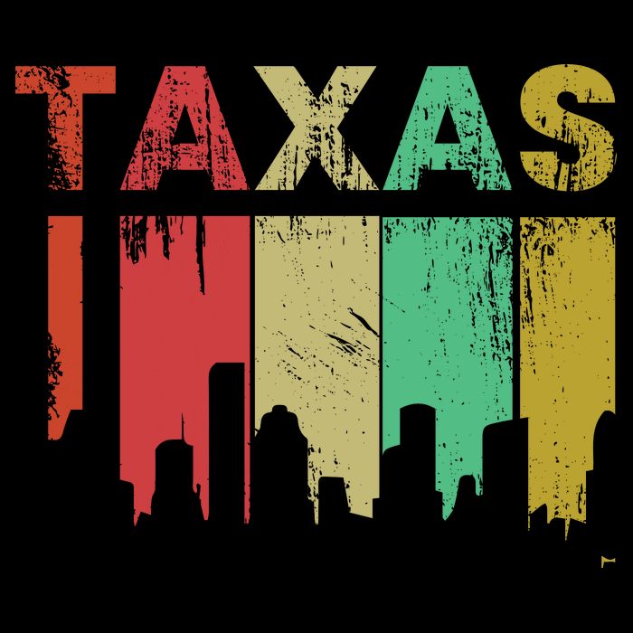 Texas Retro Drip Logo Tie-Dye T-Shirt