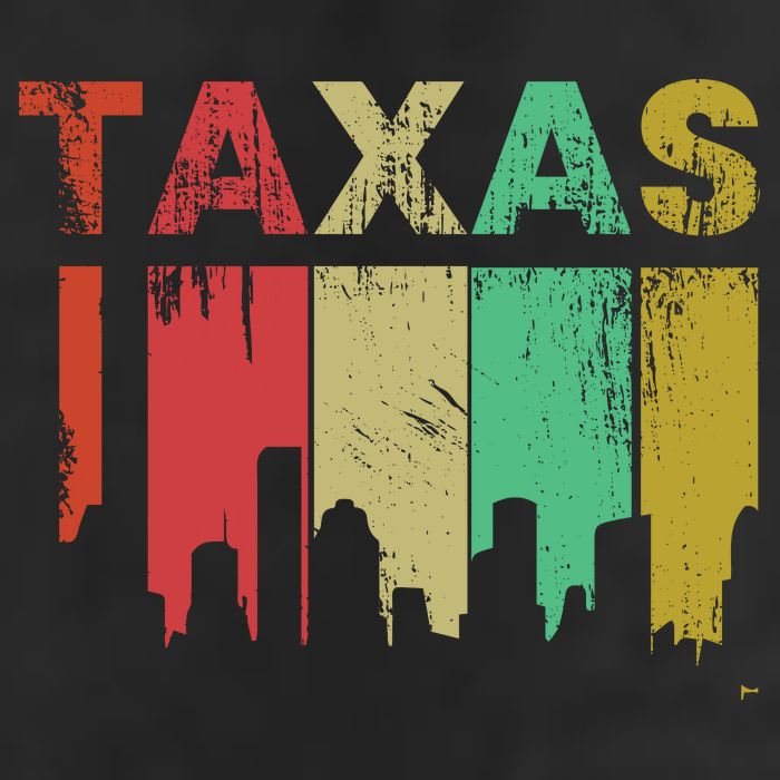 Texas Retro Drip Logo Golf Towel