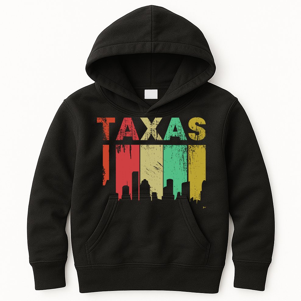 Texas Retro Drip Logo Kids Hoodie