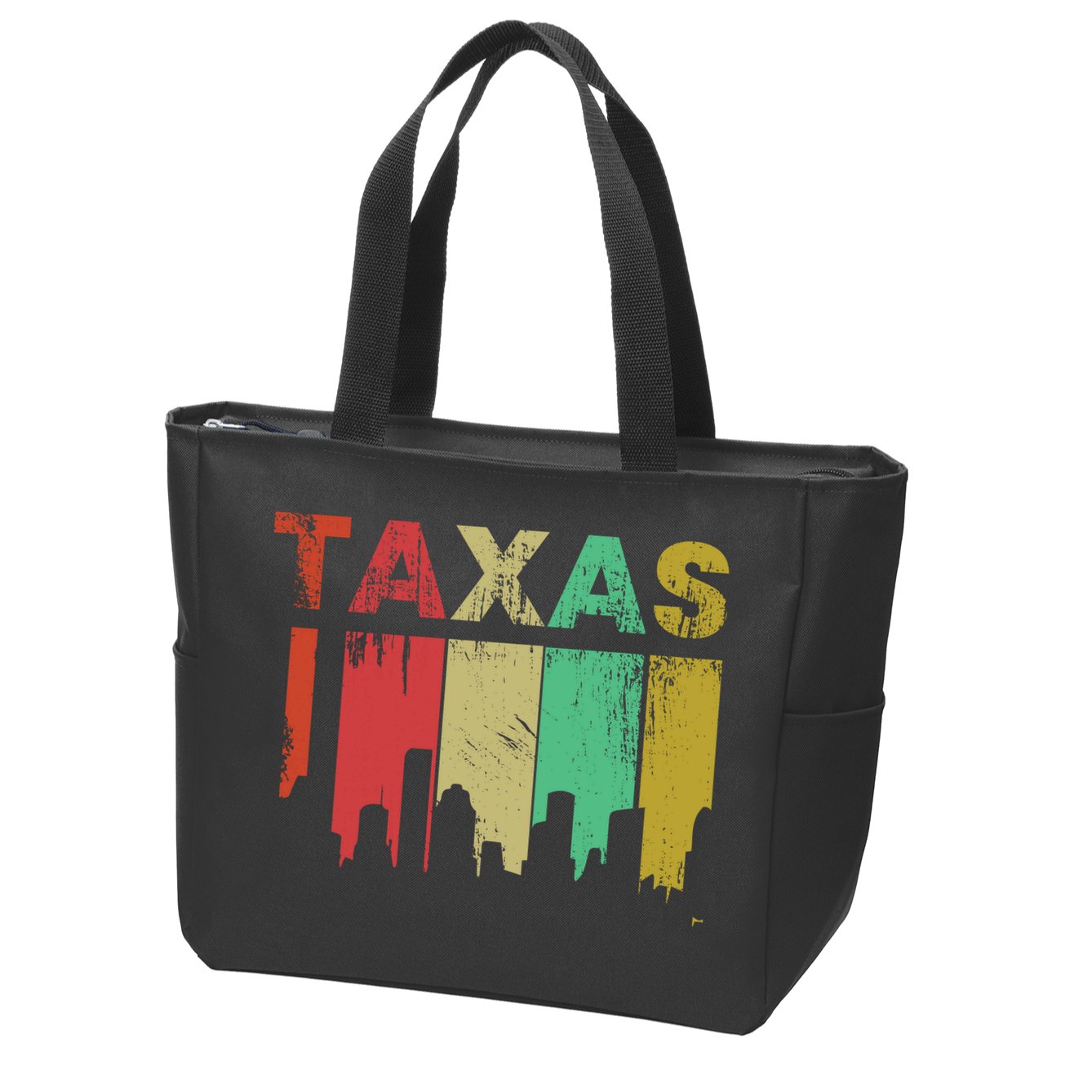 Texas Retro Drip Logo Zip Tote Bag