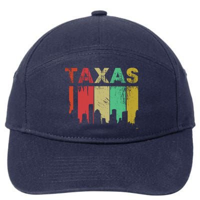 Texas Retro Drip Logo 7-Panel Snapback Hat