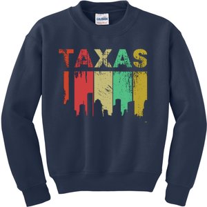 Texas Retro Drip Logo Kids Sweatshirt