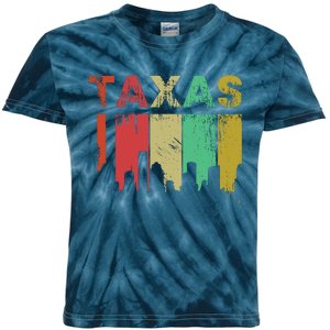 Texas Retro Drip Logo Kids Tie-Dye T-Shirt