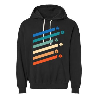 Tabletop RPG Dungeon Dice Retro Vintage D Dice Garment-Dyed Fleece Hoodie