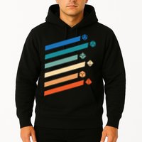 Tabletop RPG Dungeon Dice Retro Vintage D Dice Hoodie