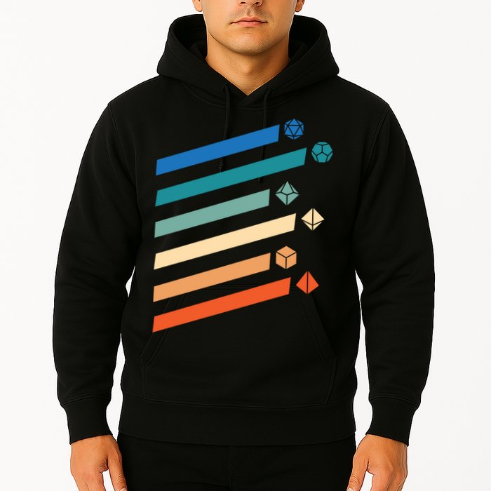 Tabletop RPG Dungeon Dice Retro Vintage D Dice Hoodie