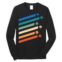 Tabletop RPG Dungeon Dice Retro Vintage D Dice Long Sleeve Shirt