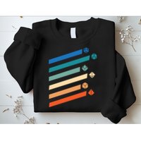 Tabletop RPG Dungeon Dice Retro Vintage D Dice Sweatshirt