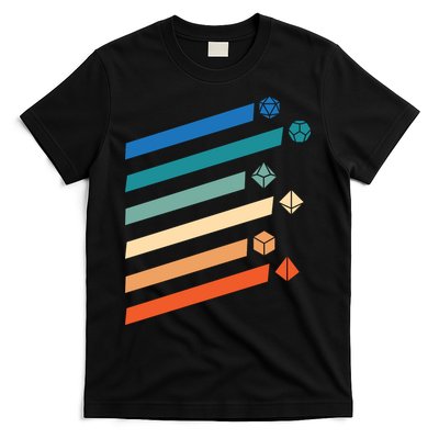 Tabletop RPG Dungeon Dice Retro Vintage D Dice T-Shirt