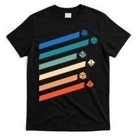 Tabletop RPG Dungeon Dice Retro Vintage D Dice T-Shirt