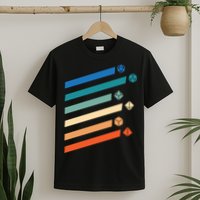 Tabletop RPG Dungeon Dice Retro Vintage D Dice T-Shirt
