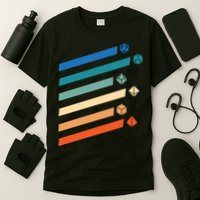 Tabletop RPG Dungeon Dice Retro Vintage D Dice T-Shirt