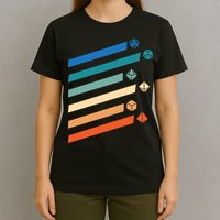 Tabletop RPG Dungeon Dice Retro Vintage D Dice T-Shirt