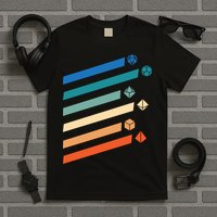 Tabletop RPG Dungeon Dice Retro Vintage D Dice T-Shirt
