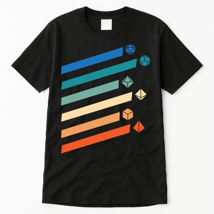 Tabletop RPG Dungeon Dice Retro Vintage D Dice Tall T-Shirt