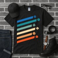 Tabletop RPG Dungeon Dice Retro Vintage D Dice Tall T-Shirt