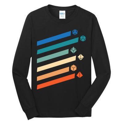 Tabletop RPG Dungeon Dice Retro Vintage D Dice Tall Long Sleeve T-Shirt