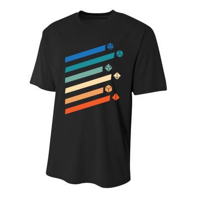 Tabletop RPG Dungeon Dice Retro Vintage D Dice Youth Performance Sprint T-Shirt