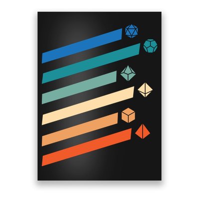 Tabletop RPG Dungeon Dice Retro Vintage D Dice Poster