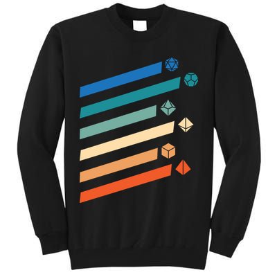Tabletop RPG Dungeon Dice Retro Vintage D Dice Tall Sweatshirt
