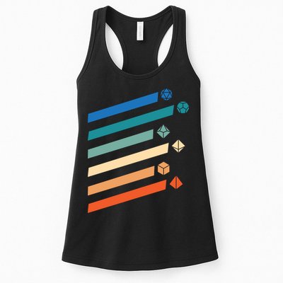 Tabletop RPG Dungeon Dice Retro Vintage D Dice Womens Tank Top