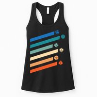 Tabletop RPG Dungeon Dice Retro Vintage D Dice Womens Tank Top