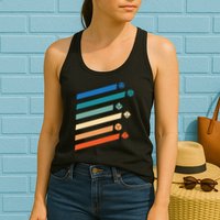 Tabletop RPG Dungeon Dice Retro Vintage D Dice Womens Tank Top