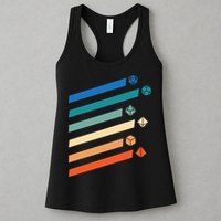Tabletop RPG Dungeon Dice Retro Vintage D Dice Womens Tank Top
