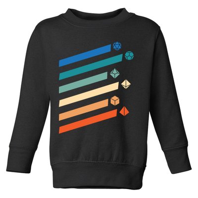Tabletop RPG Dungeon Dice Retro Vintage D Dice Toddler Sweatshirt