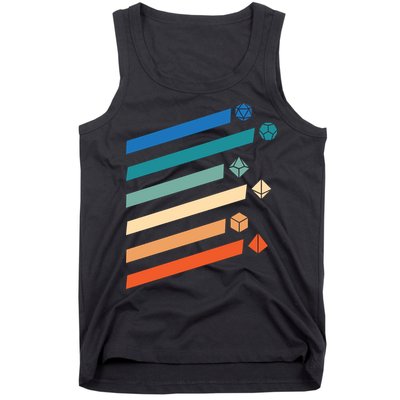 Tabletop RPG Dungeon Dice Retro Vintage D Dice Tank Top