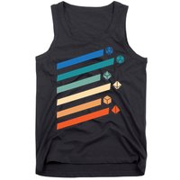 Tabletop RPG Dungeon Dice Retro Vintage D Dice Tank Top