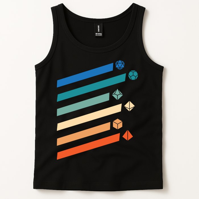 Tabletop RPG Dungeon Dice Retro Vintage D Dice Tank Top