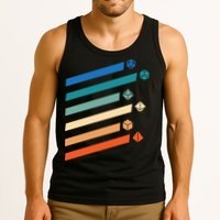 Tabletop RPG Dungeon Dice Retro Vintage D Dice Tank Top