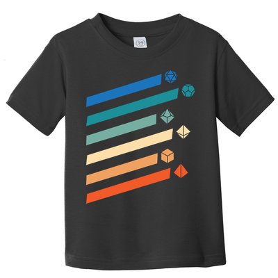 Tabletop RPG Dungeon Dice Retro Vintage D Dice Toddler T-Shirt