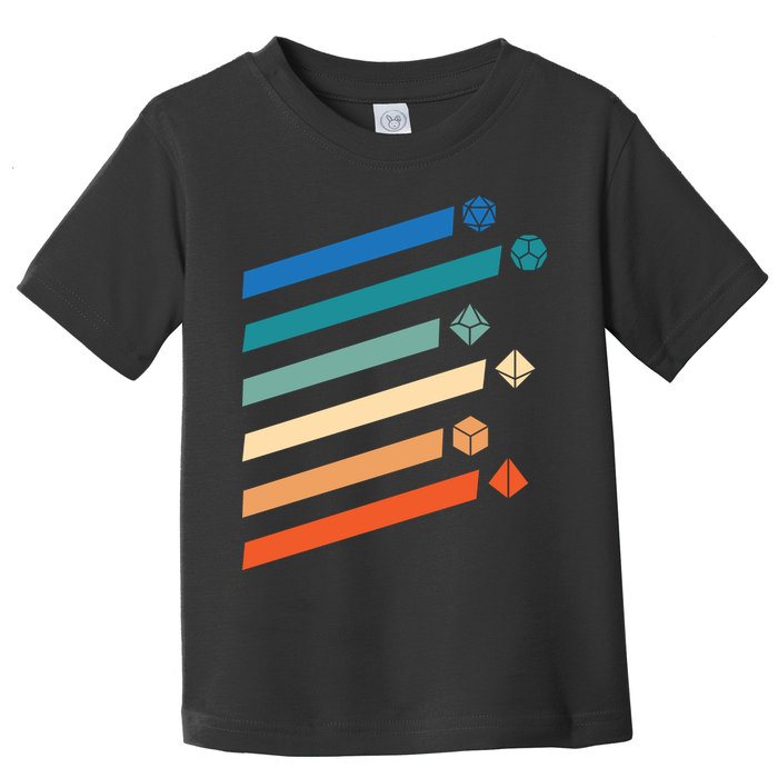 Tabletop RPG Dungeon Dice Retro Vintage D Dice Toddler T-Shirt