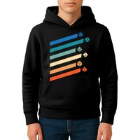 Tabletop RPG Dungeon Dice Retro Vintage D Dice Kids Hoodie