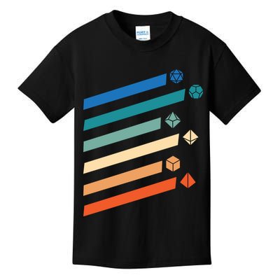Tabletop RPG Dungeon Dice Retro Vintage D Dice Kids T-Shirt