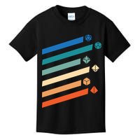 Tabletop RPG Dungeon Dice Retro Vintage D Dice Kids T-Shirt