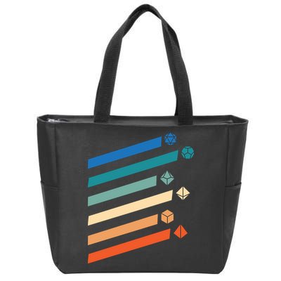 Tabletop RPG Dungeon Dice Retro Vintage D Dice Zip Tote Bag