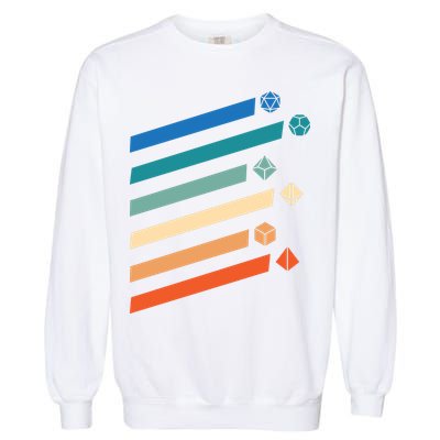 Tabletop RPG Dungeon Dice Retro Vintage D Dice Garment-Dyed Sweatshirt