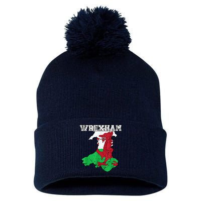 The Red Dragons Wrexham Fc Football Club Wrexham Pom Pom 12in Knit Beanie