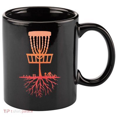 Tree Roots Disc Golf Basket Disc Golfing Frisbee Disc Golf 11oz C Handle Ceramic Mug