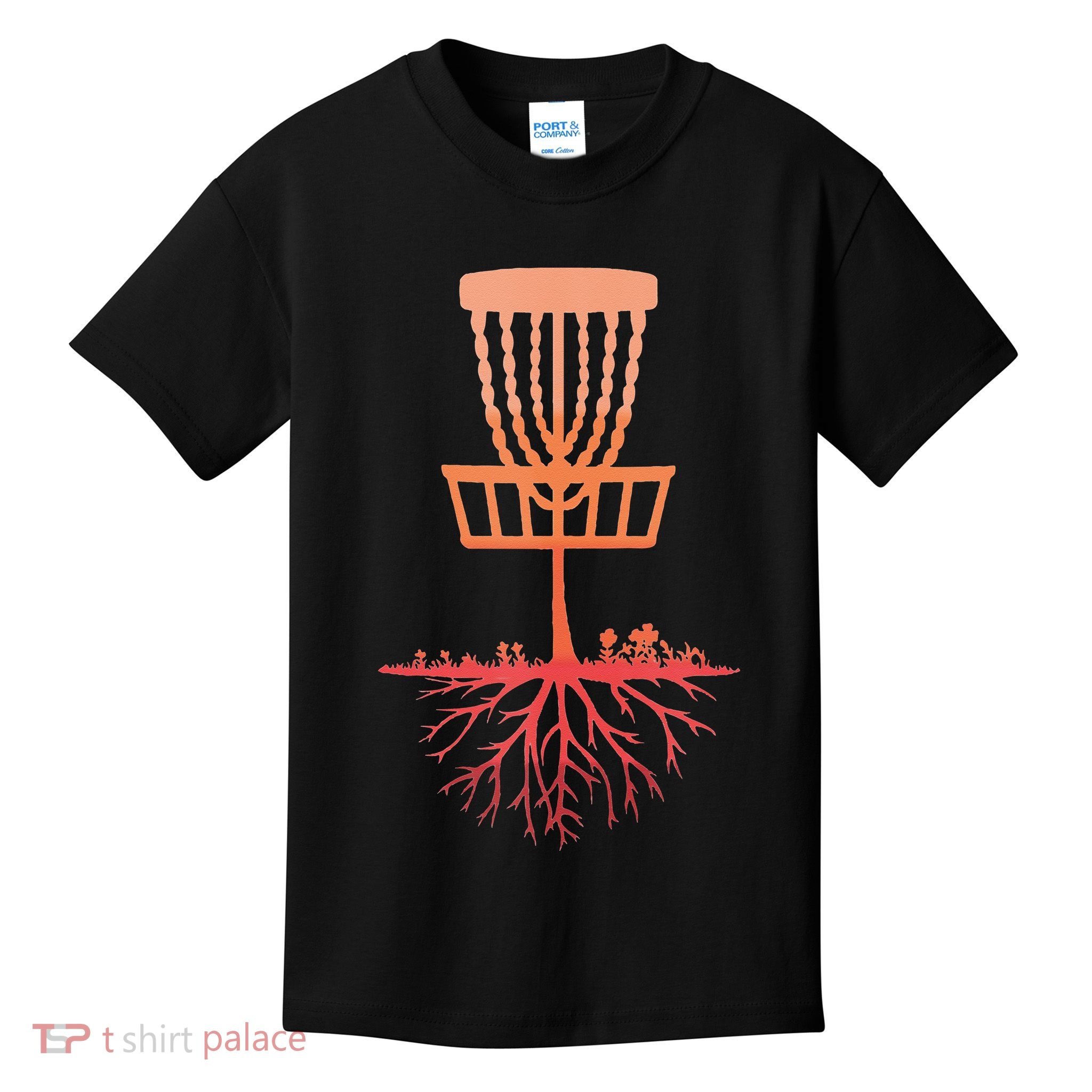 Tree Roots Disc Golf Basket Disc Golfing Frisbee Disc Golf Kids T-Shirt