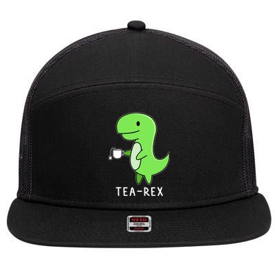 Tea Rex Dinosaur 7 Panel Mesh Trucker Snapback Hat