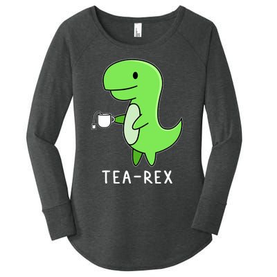 Tea Rex Dinosaur Women's Perfect Tri Tunic Long Sleeve Shirt