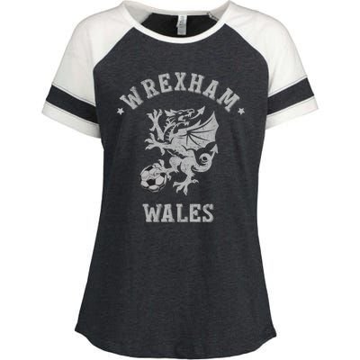 The Red Dragons Wrexham Fc Football Club Wrexham Enza Ladies Jersey Colorblock Tee