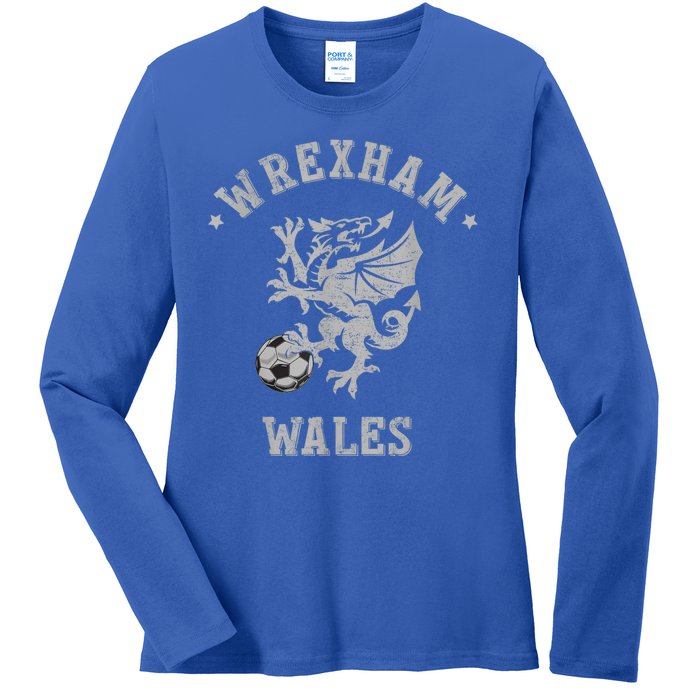 The Red Dragons Wrexham Fc Football Club Wrexham Ladies Long Sleeve Shirt