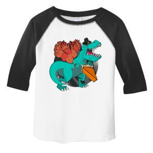 T Rex Dinosaurs With Turkey And Funny Thanksgiving Costume Gift Toddler Fine Jersey T-Shirt