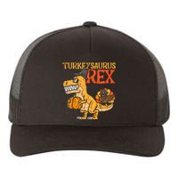 Turkeysaurus Rex Dab Turkey Dino Thanksgiving Yupoong Adult 5-Panel Trucker Hat